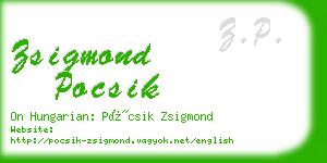 zsigmond pocsik business card